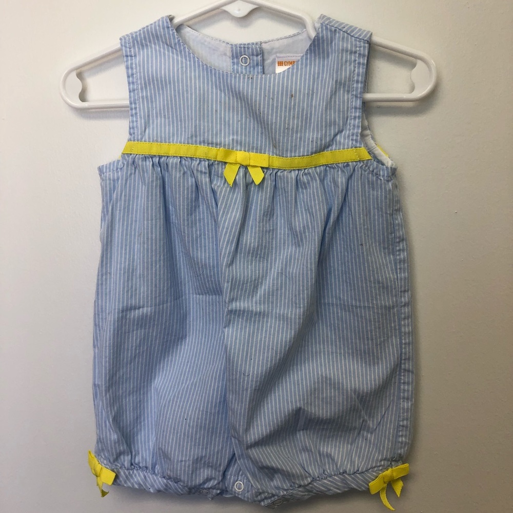 Gymboree Blue striped bubble 6-12 months